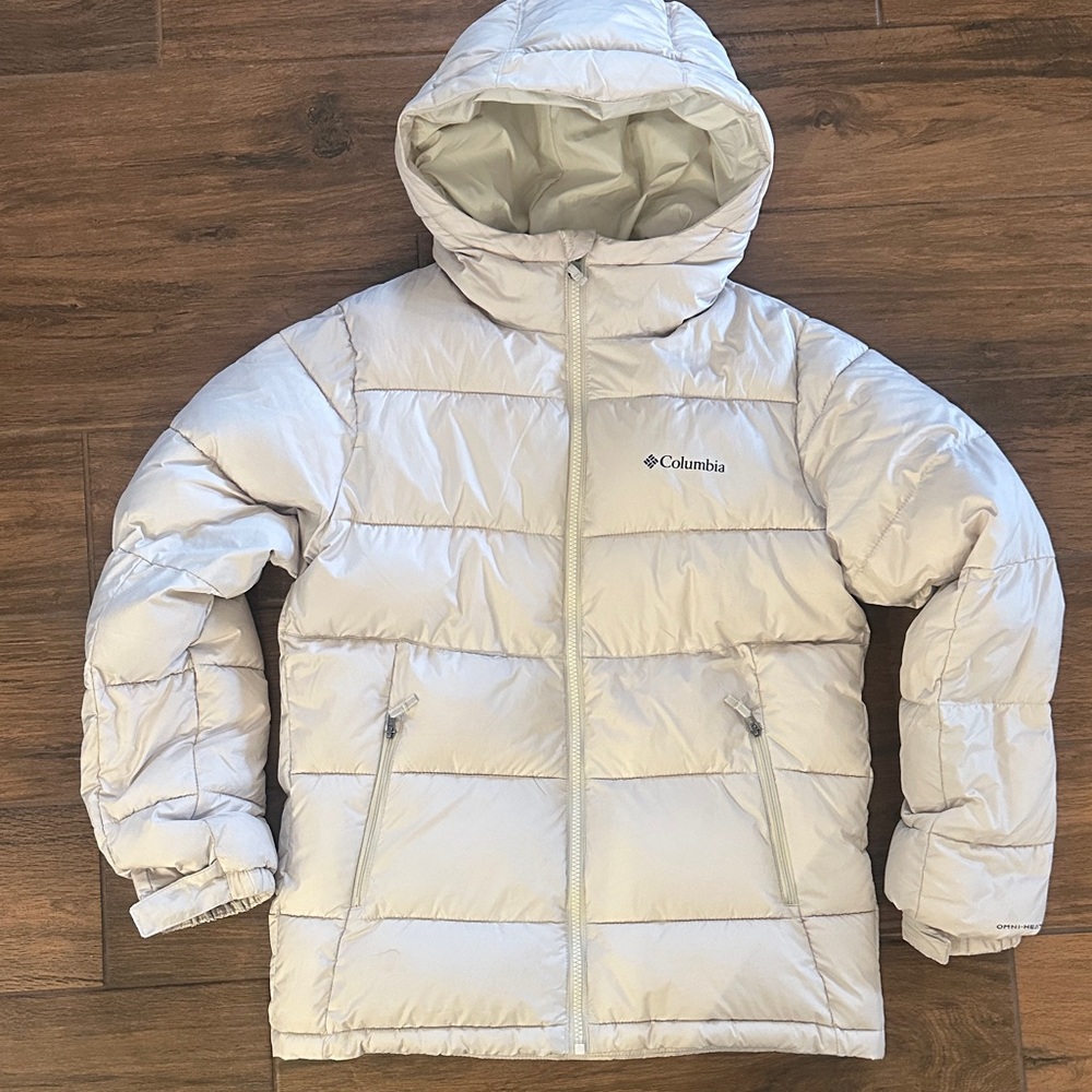 Columbia Youth Girl’s Light Beige Puffer Jacket 14/16